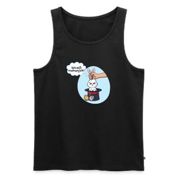 Osterhase hasst seinen Nebenjob - Männer Premium Bio Tank Top - Schwarz - Vorne - Michal (187cm)