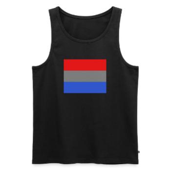 Drapeau luxembourgeois - Débardeur bio Premium Homme - noir - Devant - Michal (187cm)