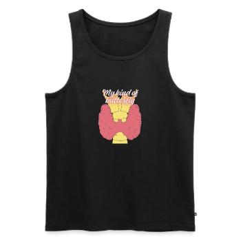 My Art Butterfly Art - Men's Premium Organic Tank Top - black - Front - AI Model Male 178 light (178cm)