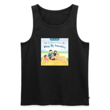 Family First – Heartwarming Family Love Des - Débardeur bio Premium Homme - noir - Devant - Michal (187cm)