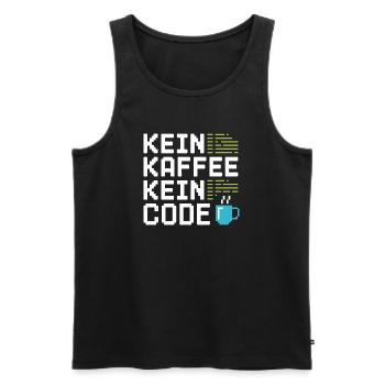 Kein Kaffee Kein Code Programmierer Informatiker - Männer Premium Bio Tank Top - Schwarz - Vorne - AI Model Male 178 light (178cm)