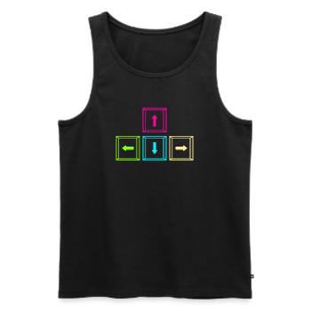 Gaming Computer Gamer Gaming Gamer - Men's Premium Organic Tank Top - black - Front - AI Model Male 178 light (178cm)