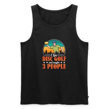 Disc Golf Gifts Disc Golf - Men's Premium Organic Tank Top - black - Front - Michal (187cm)