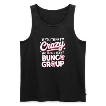 Bunco Sayings Dice Game Funny Bunco Gift - Men's Premium Organic Tank Top - black - Front - Michal (187cm)