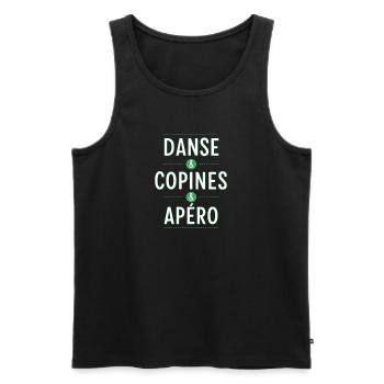 Tanzen und Freundinnen und Aperitif-Geschenk Lustiger Humor - Männer Premium Bio Tank Top - Schwarz - Vorne - Michal (187cm)