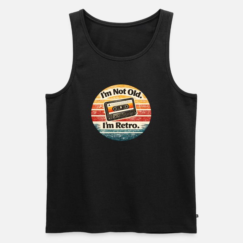 Ich Bin Nicht Alt, Ich Retro - Männer Premium Bio Tank Top - Schwarz