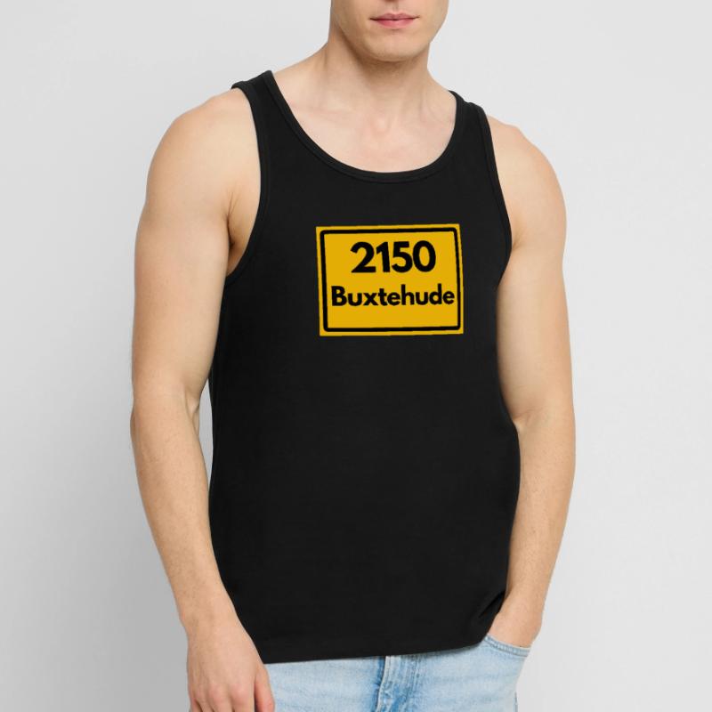 OLD POSTCODE POSTCODE RETRO 2150 BUXTEHUDE HANSE Men's Premium Organic Tank Top