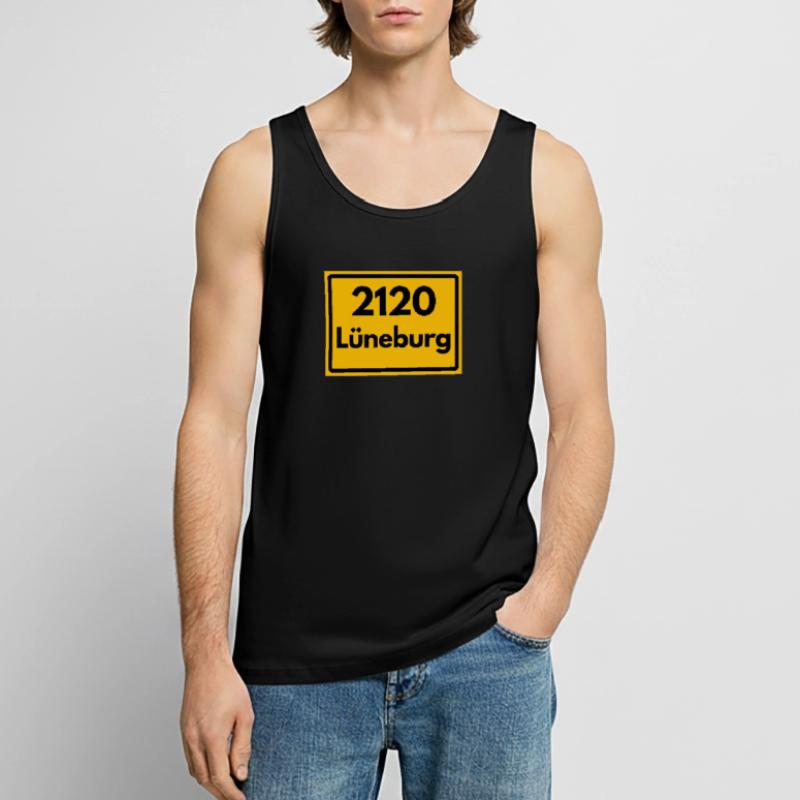 OLD POSTCODE POSTCODE RETRO 2120 LÜNEBURG - HANSE Men's Premium Organic Tank Top