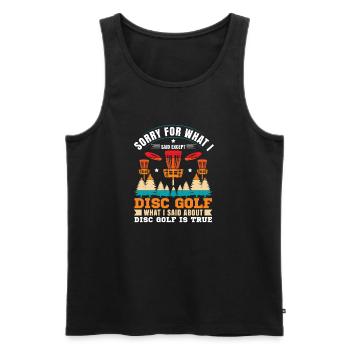 Disc Golf Gifts Disc Golf - Men's Premium Organic Tank Top - black - Front - Michal (187cm)