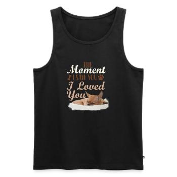 Chihuahua Chihuahueño Le Moment Je - Débardeur bio Premium Homme - noir - Devant - Michal (187cm)