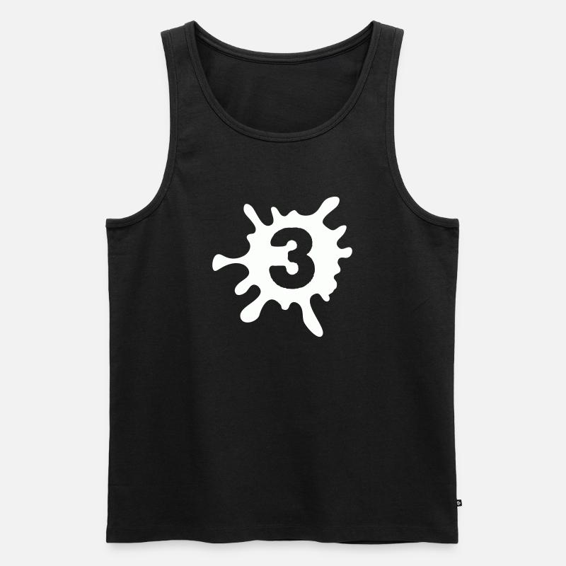 klecks_3- - Männer Premium Bio Tank Top - Schwarz