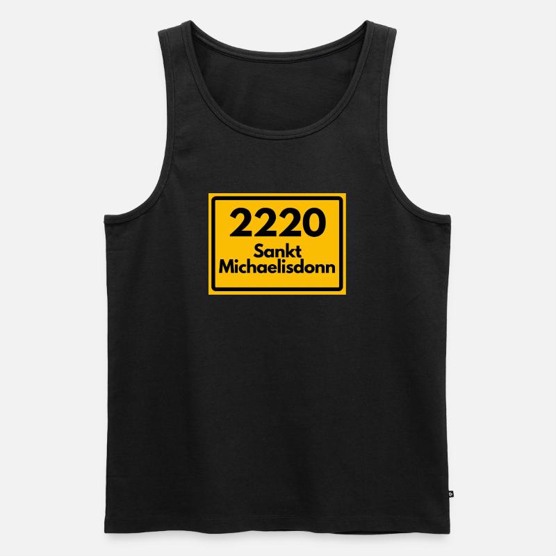 OLD POSTCODE POSTCODE 2220 SANKT MICHAELISDONN - Men's Premium Organic Tank Top - black