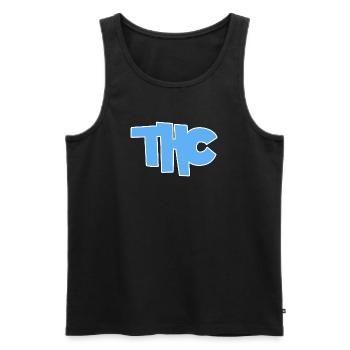 THC - Männer Premium Bio Tank Top - Schwarz - Vorne - AI Model Male 178 light (178cm)