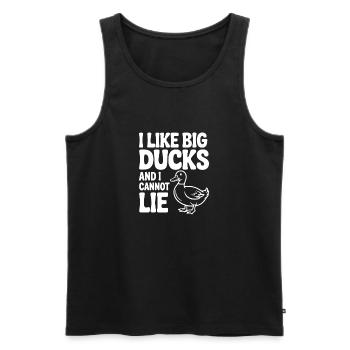 J’aime les gros canards et je ne peux pas mentir - Débardeur bio Premium Homme - noir - Devant - AI Model Male 178 light (178cm)