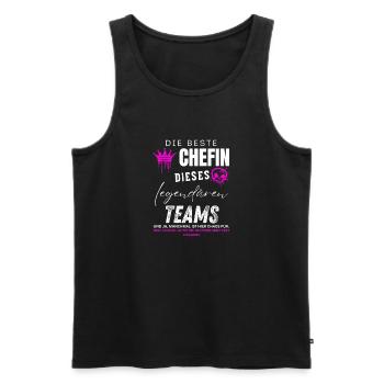 beste Chefin legendäres Team Chefin geschenke - Männer Premium Bio Tank Top - Schwarz - Vorne - AI Model Male 178 light (178cm)