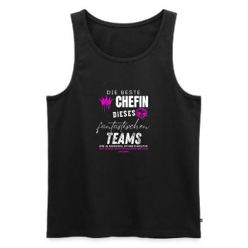 beste Chefin fantastisches Team Chefin geschenke - Männer Premium Bio Tank Top - Schwarz - Vorne - AI Model Male 178 light (178cm)
