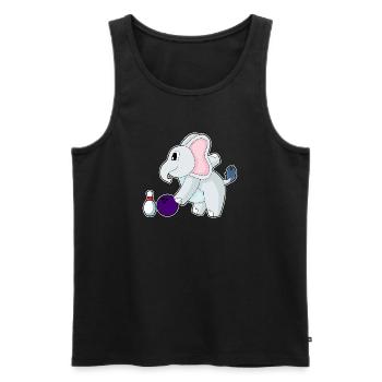 Elefant Bowling Bowlingkugel Pin - Männer Premium Bio Tank Top - Schwarz - Vorne - Michal (187cm)