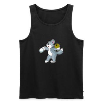Katze Bowling Bowlingkugel Pin - Männer Premium Bio Tank Top - Schwarz - Vorne - Michal (187cm)