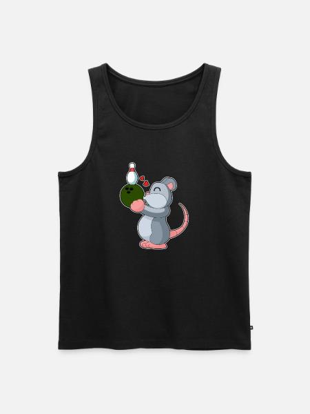 Maus Bowling Bowlingkugel Pin - Männer Premium Bio Tank Top - Schwarz