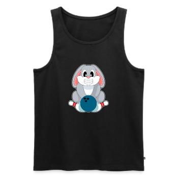 Hase Bowling Bowlingkugel Pin - Männer Premium Bio Tank Top - Schwarz - Vorne - Michal (187cm)