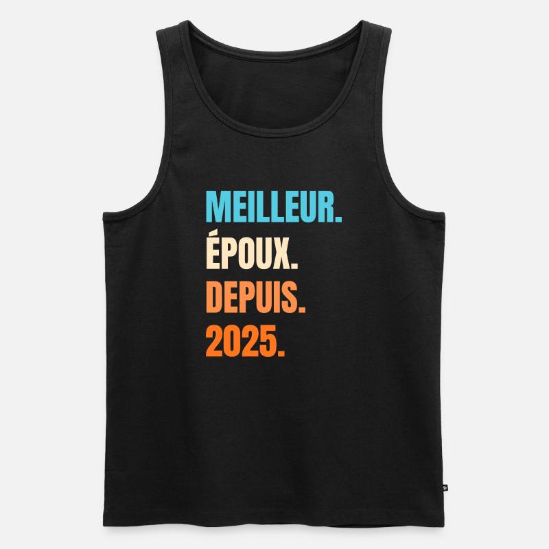 Bester Ehemann seit 2025 Geschenk-Ehemann - Männer Premium Bio Tank Top - Schwarz
