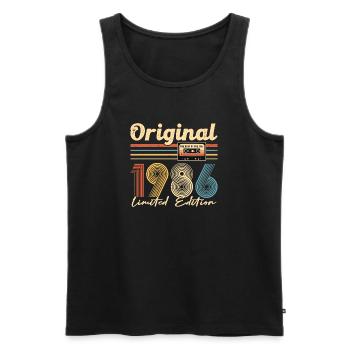 40th birthday, 40 years, original 1986 - Men's Premium Organic Tank Top - black - Front - Michal (187cm)