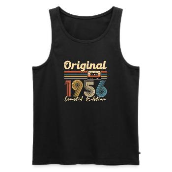 70th birthday, 70 years, original 1956 - Men's Premium Organic Tank Top - black - Front - Michal (187cm)