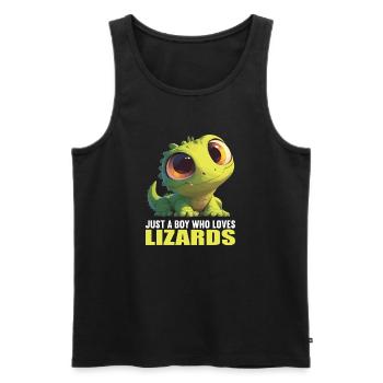 Lizards Lizard - Men's Premium Organic Tank Top - black - Front - AI Model Male 178 light (178cm)