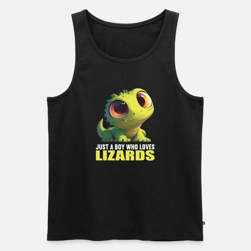 Eidechsen Eidechse - Männer Premium Bio Tank Top - Schwarz