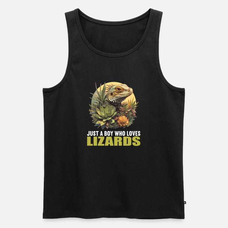 Eidechsen Eidechse - Männer Premium Bio Tank Top - Schwarz