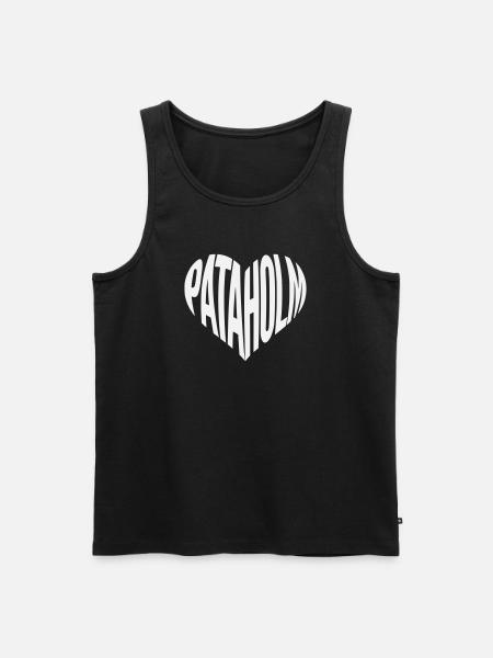Pataholm Heart Lettering - Men's Premium Organic Tank Top - black