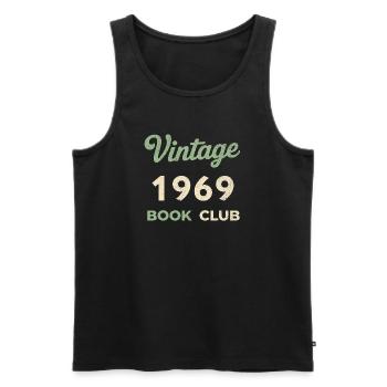 Vintage 1969 Book Club Retro Birth Year Gift - Men's Premium Organic Tank Top - black - Front - Michal (187cm)