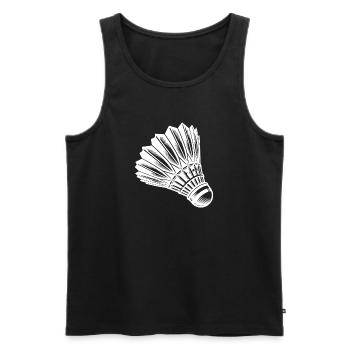Badminton tatoué - Sport avec vitesse - Débardeur bio Premium Homme - noir - Devant - AI Model Male 178 light (178cm)