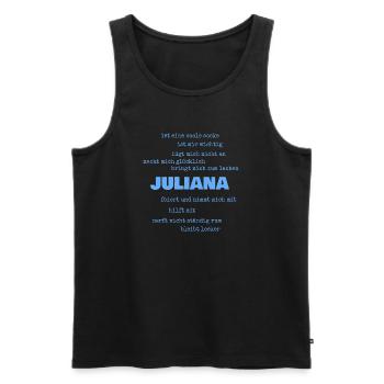 Geschenk für Juliana - Männer Premium Bio Tank Top - Schwarz - Vorne - Michal (187cm)