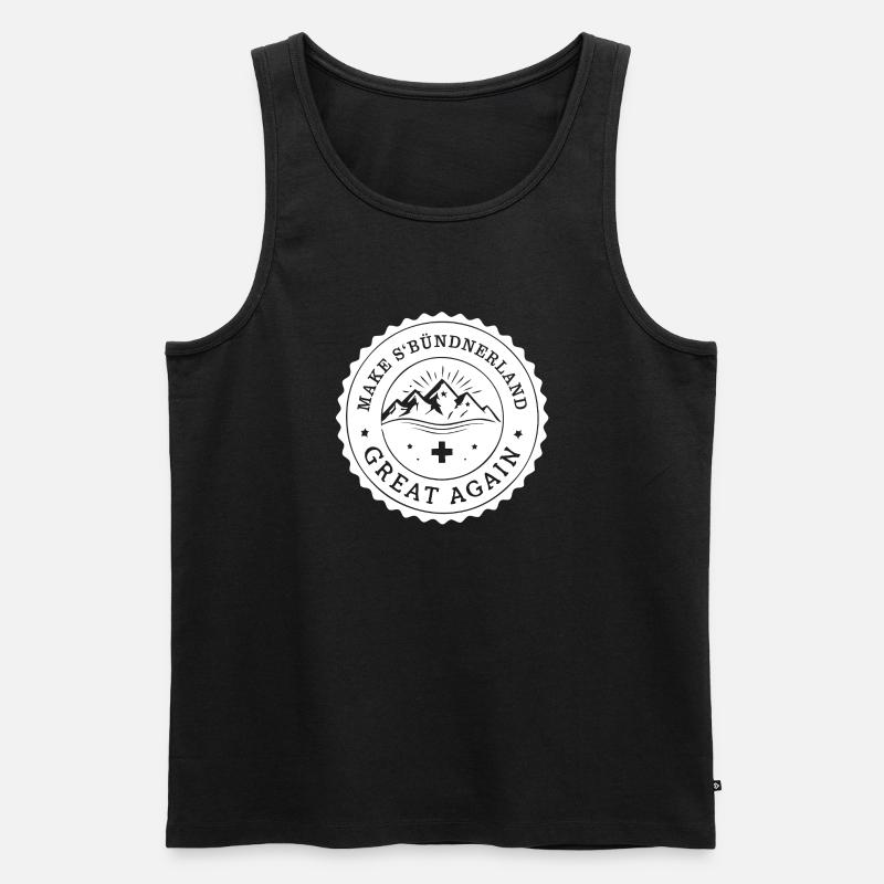make s'Bünderland great again - Männer Premium Bio Tank Top - Schwarz