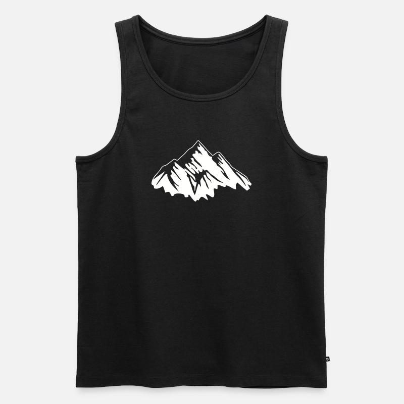 berge - Männer Premium Bio Tank Top - Schwarz