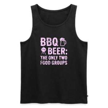 BBQ shirt, hoodie, gift idea for grill master - Men's Premium Organic Tank Top - black - Front - Michal (187cm)