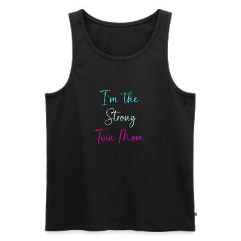 Zwillinge Mama Zwilling Mutter Geschenk - Männer Premium Bio Tank Top - Schwarz - Vorne - AI Model Male 178 light (178cm)