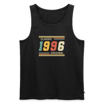 1996 - Classic original - Men's Premium Organic Tank Top - black - Front - Michal (187cm)