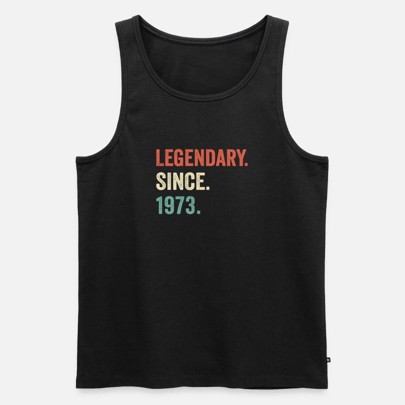 legendär seit 1973 - Männer Premium Bio Tank Top - Schwarz