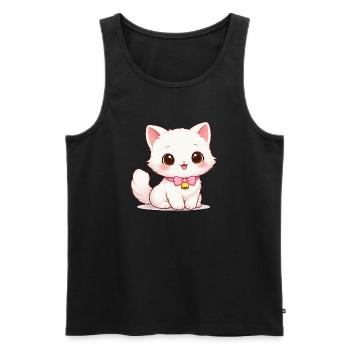 Kitten Bell Magic - Men's Premium Organic Tank Top - black - Front - AI Model Male 178 light (178cm)
