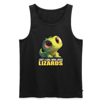 Lizards Lizard - Men's Premium Organic Tank Top - black - Front - AI Model Male 178 light (178cm)