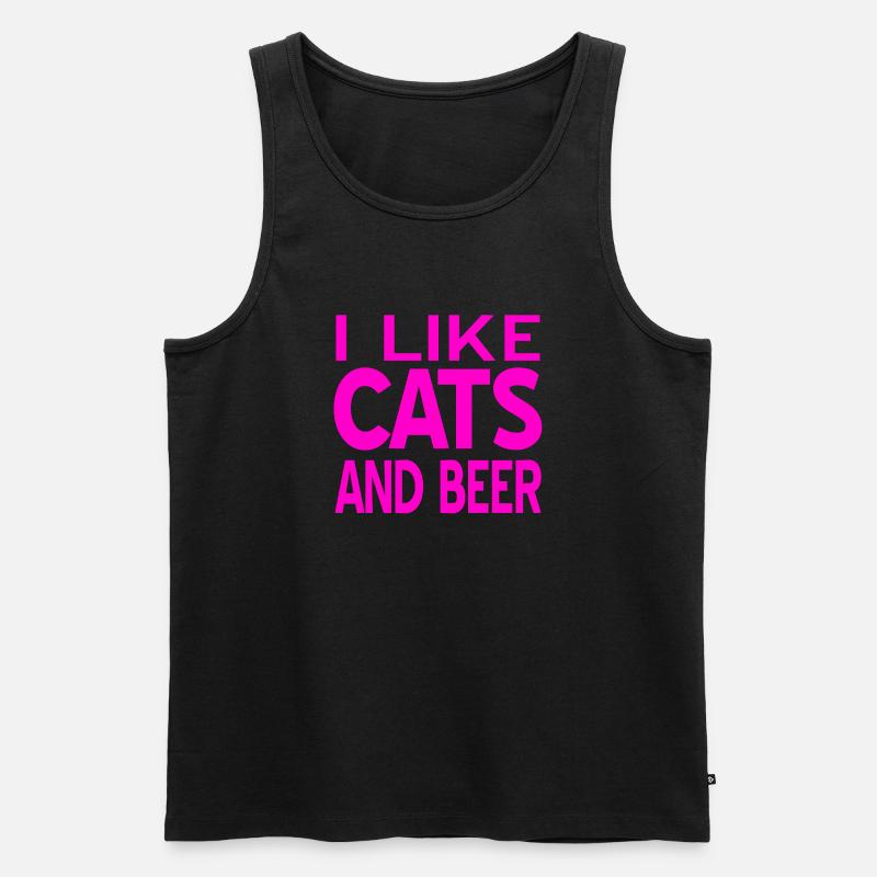 Katzen - Männer Premium Bio Tank Top - Schwarz