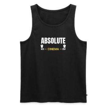 Absolute Cinema Statement - Männer Premium Bio Tank Top - Schwarz - Vorne - AI Model Male 178 light (178cm)