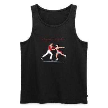 Eiskunstlauf: Elegance in Perfection - Männer Premium Bio Tank Top - Schwarz - Vorne - Michal (187cm)
