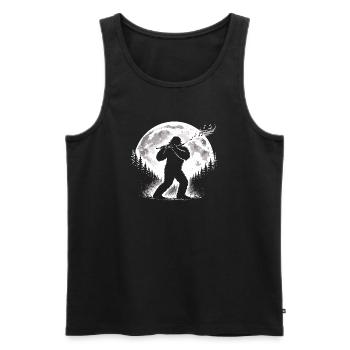 Joueur de flûte Bigfoot - Débardeur bio Premium Homme - noir - Devant - Michal (187cm)