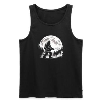 Bigfoot Firefighter - Men's Premium Organic Tank Top - black - Front - Michal (187cm)