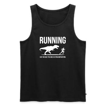 Laufen Humor Shirt für Jogger - Männer Premium Bio Tank Top - Schwarz - Vorne - Michal (187cm)