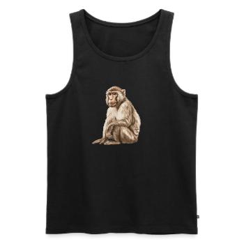 Macaque Macaque - Men's Premium Organic Tank Top - black - Front - AI Model Male 178 light (178cm)