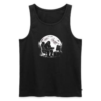 Bigfoot Gamer - Männer Premium Bio Tank Top - Schwarz - Vorne - Michal (187cm)